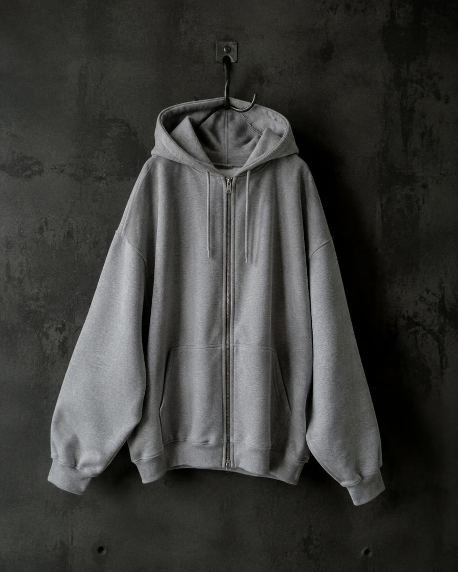 Grid Zip Hoodie